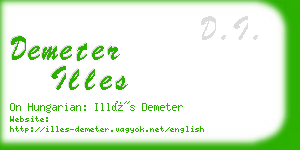demeter illes business card